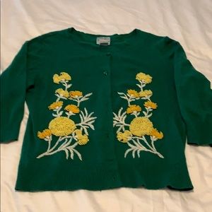 Sweetest little cardigan with floral embroidery